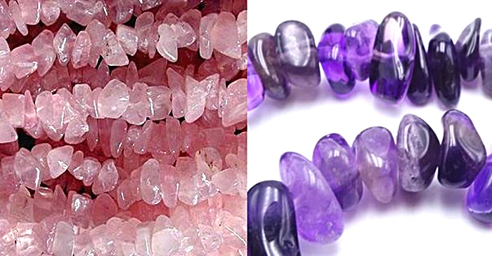 amethyst & rose quartz