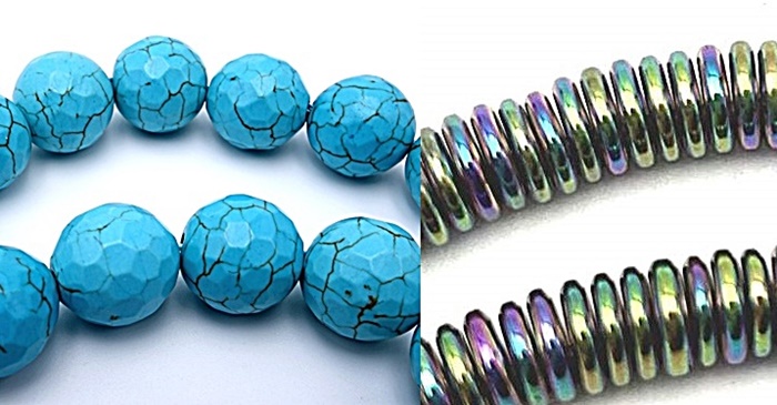turquoise & hematite