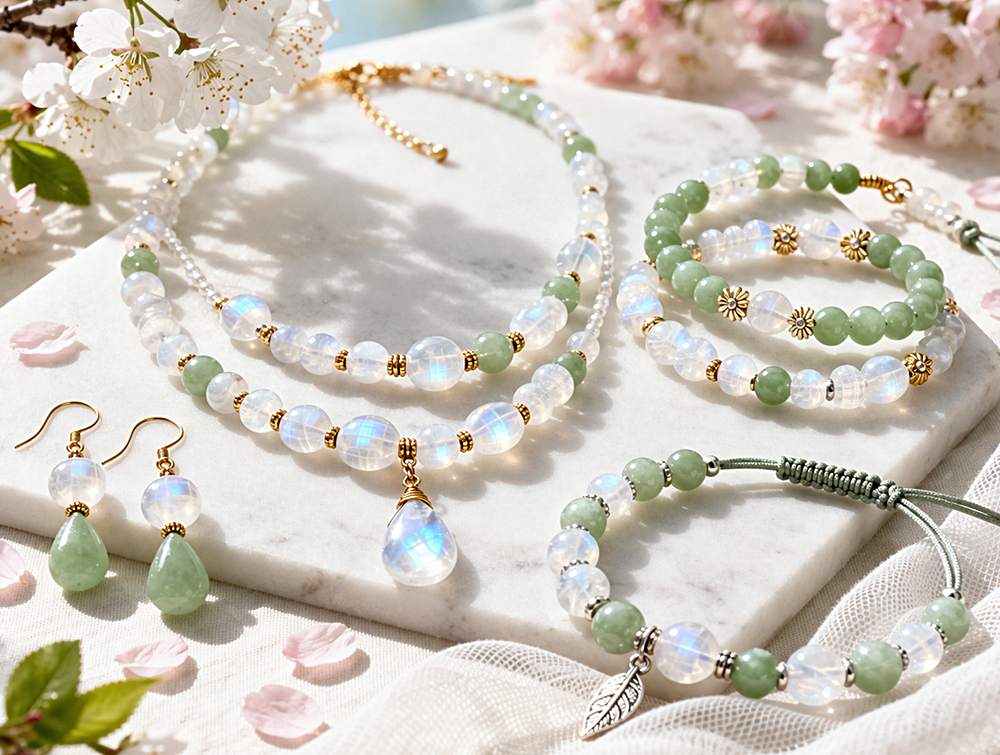 Moonstone & Jade Jewellery